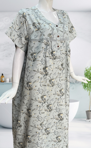 Light Sea Green Garden Spun  Nighty. Flowy Spun Fabric | Laces and Frills
