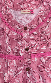 Pink Garden Spun  Nighty. Flowy Spun Fabric | Laces and Frills