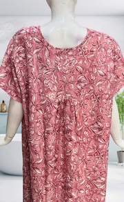 Pink Garden Spun  Nighty. Flowy Spun Fabric | Laces and Frills