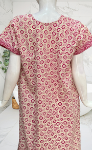Pink Flora Pure Cotton Nighty. Pure Durable Cotton | Laces and Frills