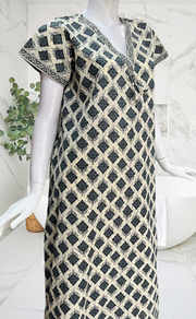 Grey Abstract Pure Cotton Nighty. Pure Durable Cotton | Laces and Frills