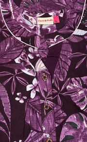 Beetroot Pink Garden Pure Cotton Nighty. Pure Durable Cotton | Laces and Frills - Laces and Frills