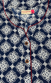 Blue Flora Pure Cotton Nighty. Pure Durable Cotton | Laces and Frills