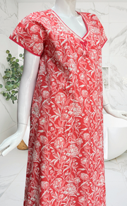 Peach Garden Pure Cotton Nighty. Pure Durable Cotton | Laces and Frills