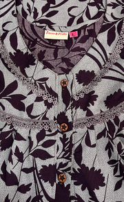 
Dark Violet Garden Spun  Nighty. Flowy Spun Fabric | Laces and Frills
