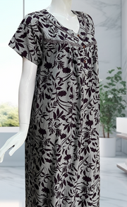 
Dark Violet Garden Spun  Nighty. Flowy Spun Fabric | Laces and Frills
