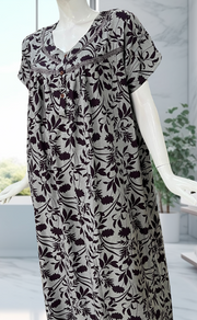 
Dark Violet Garden Spun  Nighty. Flowy Spun Fabric | Laces and Frills
