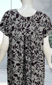 Dark Violet Garden Spun  Nighty. Flowy Spun Fabric | Laces and Frills - Laces and Frills