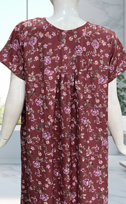 Cordovan Colour Garden Spun  Nighty. Flowy Spun Fabric | Laces and Frills