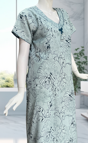 Sky Blue Garden Spun Nighty. Flowy Spun Fabric | Laces and Frills