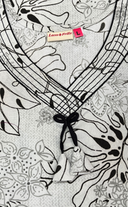 Light Green Garden Floral Spun Nighty. Flowy Spun Fabric | Laces and Frills