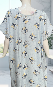 Light Blue Floral Spun Nighty. Flowy Spun Fabric | Laces and Frills