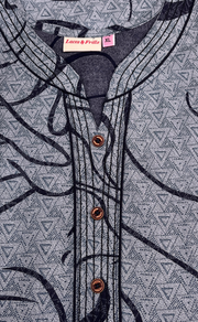 Teal Green Abstract Spun Nighty. Flowy Spun Fabric | Laces and Frills