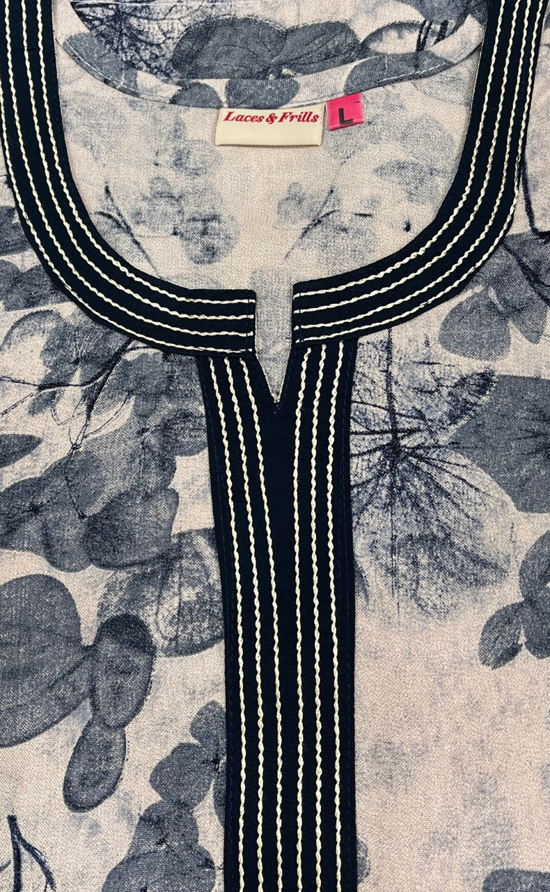 Grey Garden Spun Nighty. Flowy Spun Fabric | Laces and Frills - Laces and Frills