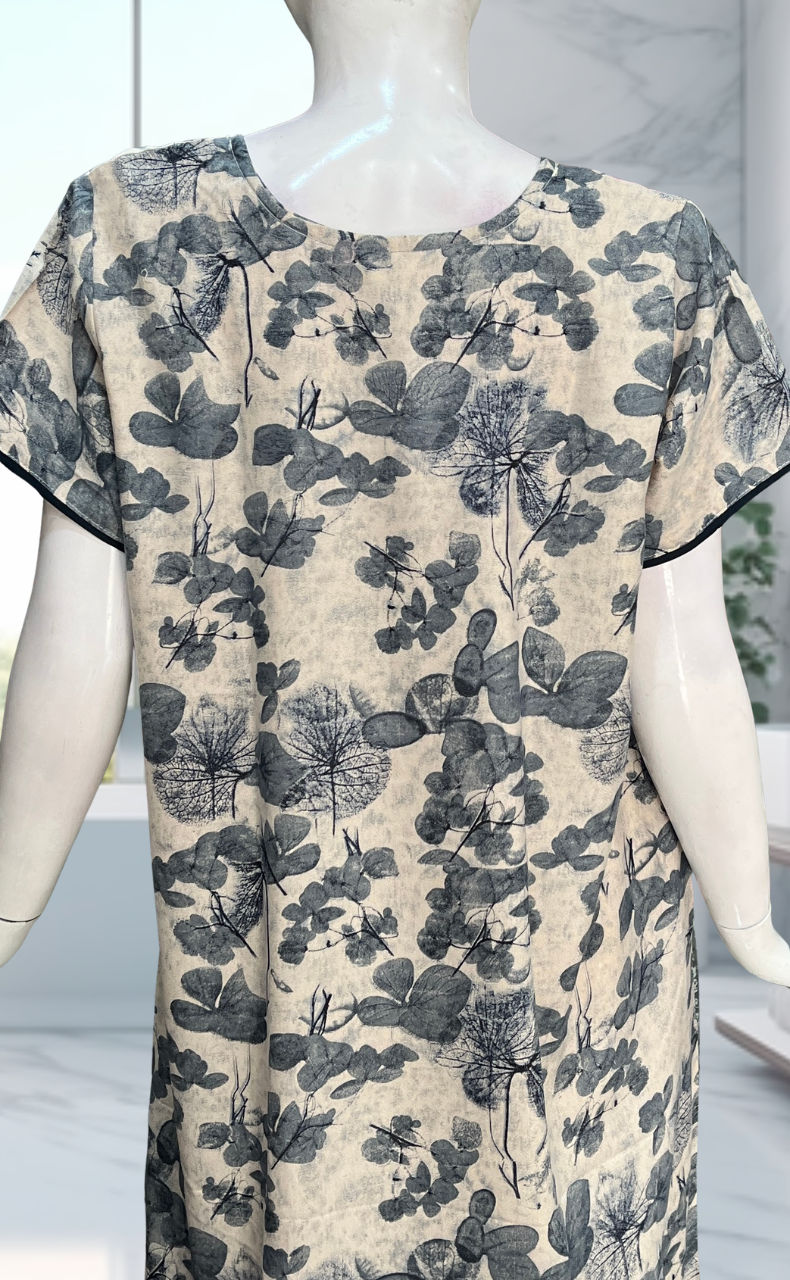 Grey Garden Spun Nighty. Flowy Spun Fabric | Laces and Frills - Laces and Frills