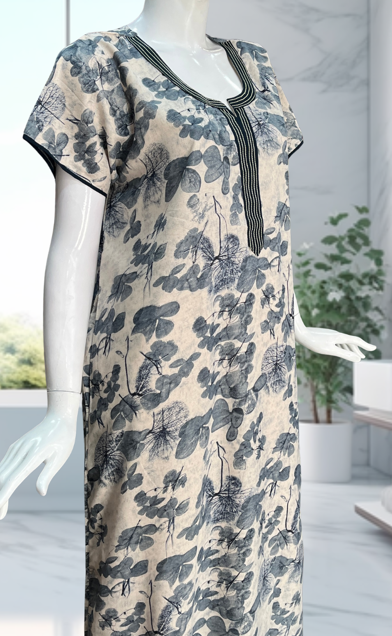 Grey Garden Spun Nighty. Flowy Spun Fabric | Laces and Frills - Laces and Frills