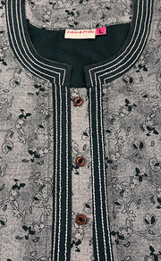 Green Garden Spun Nighty. Flowy Spun Fabric | Laces and Frills