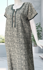 Green Garden Spun Nighty. Flowy Spun Fabric | Laces and Frills