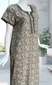 Black Garden Spun Nighty. Flowy Spun Fabric | Laces and Frills