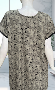 Black Garden Spun Nighty. Flowy Spun Fabric | Laces and Frills