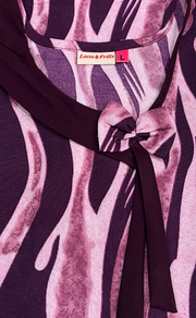 Purple Stripes Spun Nighty. Flowy Spun Fabric | Laces and Frills