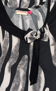 Black Stripes Spun Nighty. Flowy Spun Fabric | Laces and Frills