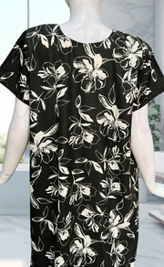 Olive Green Garden Spun Nighty. Flowy Spun Fabric | Laces and Frills