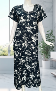 Teal Blue Garden Spun Nighty. Flowy Spun Fabric | Laces and Frills