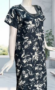 Teal Blue Garden Spun Nighty. Flowy Spun Fabric | Laces and Frills