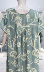 Light Blue Floral Spun  Nighty. Flowy Spun Fabric | Laces and Frills