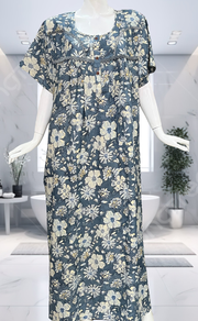 Dark Grey Garden Spun  Nighty. Flowy Spun Fabric | Laces and Frills