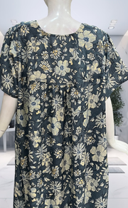 Dark Grey Garden Spun  Nighty. Flowy Spun Fabric | Laces and Frills