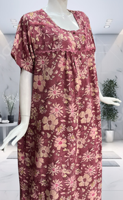 Pink Garden Spun  Nighty. Flowy Spun Fabric | Laces and Frills