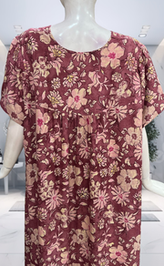 Pink Garden Spun  Nighty. Flowy Spun Fabric | Laces and Frills