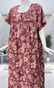 Pink Garden Spun  Nighty. Flowy Spun Fabric | Laces and Frills