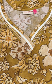 Yellow Floral Spun Nighty. Flowy Spun Fabric | Laces and Frills