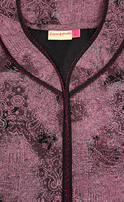 Purple/Black Digital Print Spun Nighty. Flowy Spun Fabric | Laces and Frills