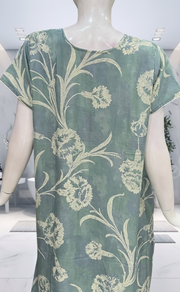 Light Blue Floral Spun Nighty. Flowy Spun Fabric | Laces and Frills