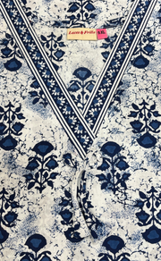 Blue Floral Pure Cotton Nighty. Pure Durable Cotton | Laces and Frills