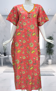 Peach Garden Pure Cotton Nighty. Pure Durable Cotton | Laces and Frills