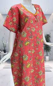 Peach Garden Pure Cotton Nighty. Pure Durable Cotton | Laces and Frills
