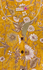 Yellow Garden Pure Cotton Nighty. Pure Durable Cotton | Laces and Frills