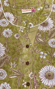 Green Garden Pure Cotton Nighty. Pure Durable Cotton | Laces and Frills