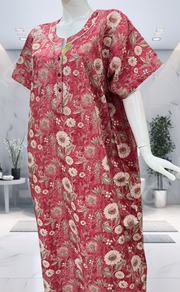 Pink Garden Pure Cotton Nighty. Pure Durable Cotton | Laces and Frills