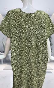 Green Garden Pure Cotton Nighty. Pure Durable Cotton | Laces and Frills