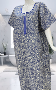 Blue Garden Pure Cotton Nighty. Pure Durable Cotton | Laces and Frills