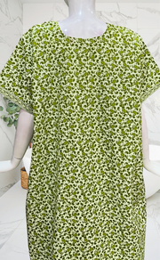 Green Paisley Print Pure Cotton Nighty. Pure Durable Cotton | Laces and Frills