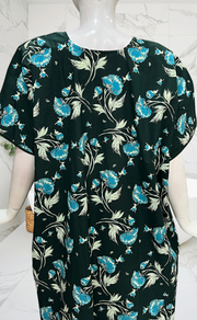 Bottle Green Garden Pure Cotton Nighty. Pure Durable Cotton | Laces and Frills