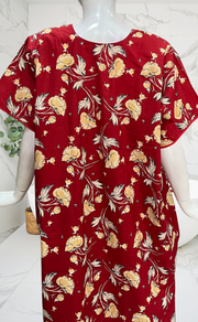 Red Garden Pure Cotton Nighty. Pure Durable Cotton | Laces and Frills