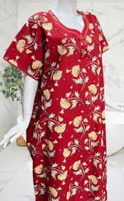 Red Garden Pure Cotton Nighty. Pure Durable Cotton | Laces and Frills